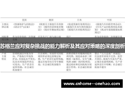 苏格兰应对复杂挑战的能力解析及其应对策略的深度剖析